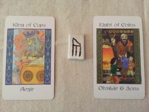 Draw May 9, 2016: Aegir/King of Cups; Yr; Olvalde & Sons/Eight of Coins